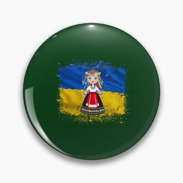 Item preview, Girl in Ukrainian National Dress Ukraine Flag designed and sold by LivyPaigeHome.