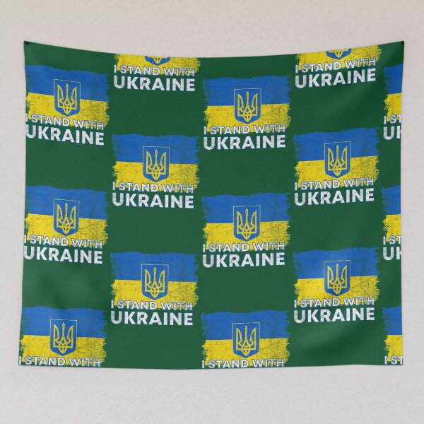 Item preview, I Stand With Ukraine Flag - Ukrainian Flag - Ukraine designed and sold by LivyPaigeHome.