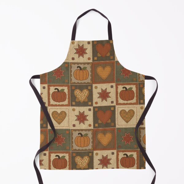 Item preview, Autumn Heart & Star Patchwork Pattern – Cozy Rustic Fall Design designed and sold by Brainy Bites19.