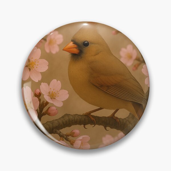 Item preview, Beautiful Northern Cardinal on Branch Nature Artwork designed and sold by Zionandzenaco.