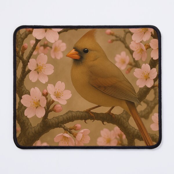 Item preview, Beautiful Northern Cardinal on Branch Nature Artwork designed and sold by Zionandzenaco.