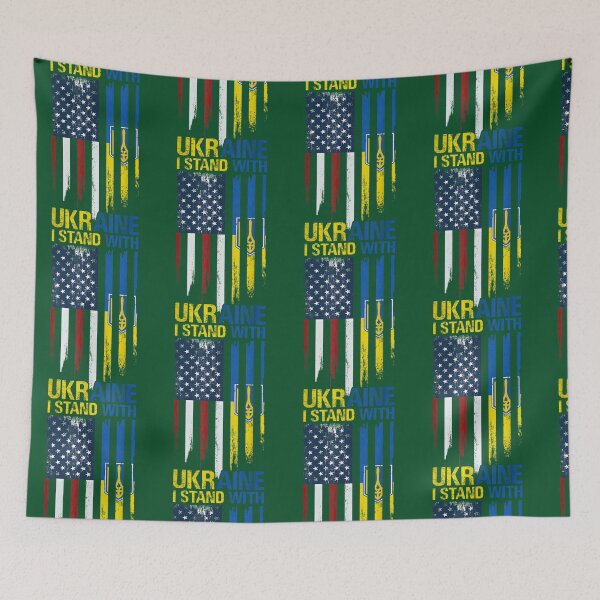 Item preview, I Stand With Ukraine Ukrainian Flag Support Ukraine (1) designed and sold by LivyPaigeHome.