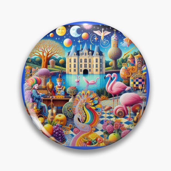 Item preview, Pink Flamingo at the LakeChâteau of Whimsy – Surreal Kingdom of Color and Contradiction designed and sold by daweave77.