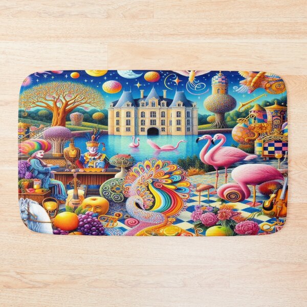 Item preview, Pink Flamingo at the LakeChâteau of Whimsy – Surreal Kingdom of Color and Contradiction designed and sold by daweave77.