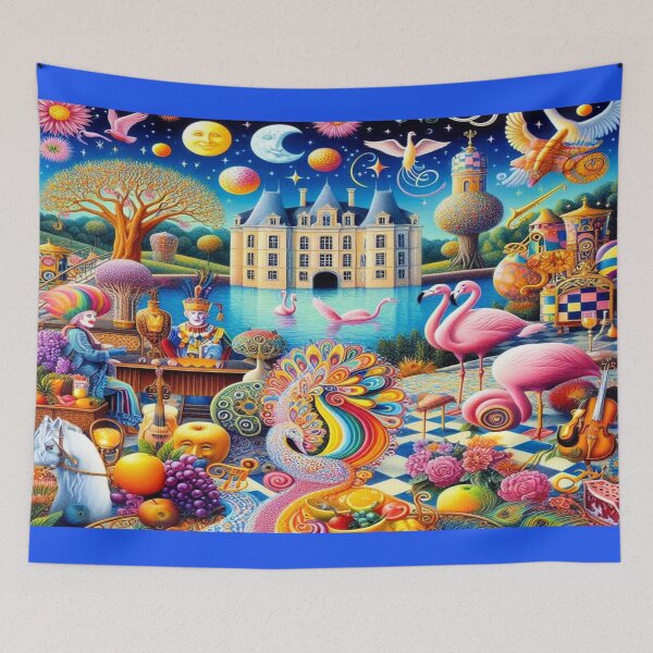 Item preview, Pink Flamingo at the LakeChâteau of Whimsy – Surreal Kingdom of Color and Contradiction designed and sold by daweave77.