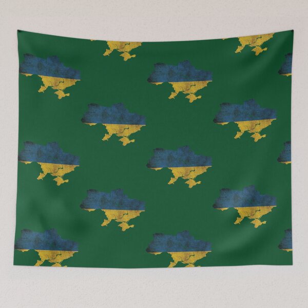 Item preview, Ukraine - country border in national flag designed and sold by LivyPaigeHome.