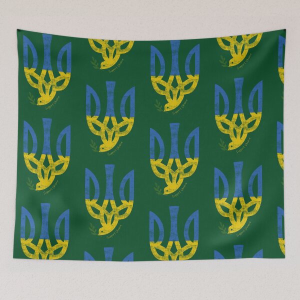 Item preview, Support Ukraine - Ukrainian Trident - Support Ukrain - Peace Dove designed and sold by LivyPaigeHome.