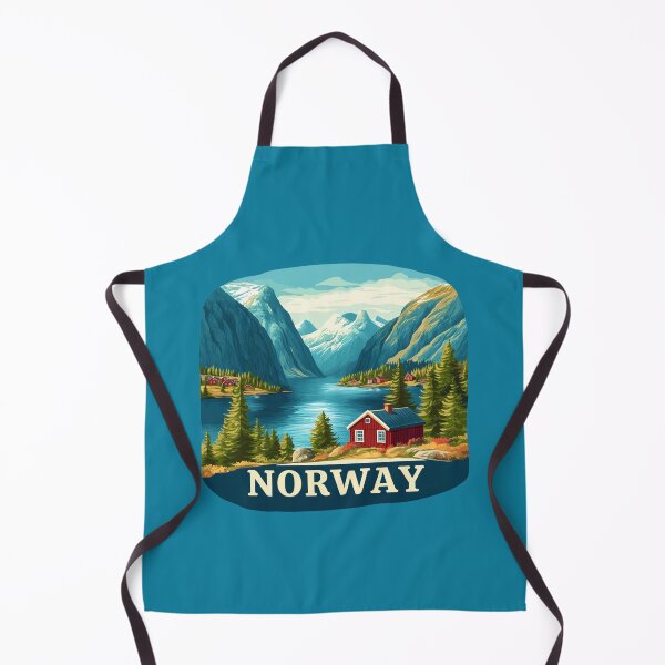 Item preview, Norway – Fjord Village and Mountain Landscape designed and sold by Myra365Art.