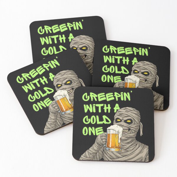 Item preview, Creepin’ with a Cold One – Urban Graffiti Mummy Halloween Art designed and sold by Dino-Lune.