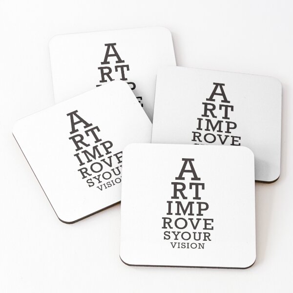 Item preview, Art Improves Your Vision Eye Chart Aesthetic - Black Typography designed and sold by Lena Cox Studio.