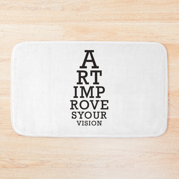 Item preview, Art Improves Your Vision Eye Chart Aesthetic - Black Typography designed and sold by Lena Cox Studio.