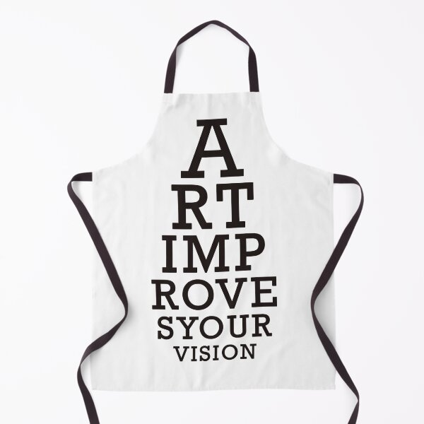 Item preview, Art Improves Your Vision Eye Chart Aesthetic - Black Typography designed and sold by Lena Cox Studio.
