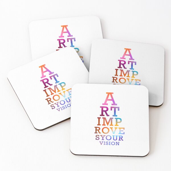 Item preview, Art Improves Your Vision Eye Chart Aesthetic - Rainbow Typography designed and sold by Lena Cox Studio.