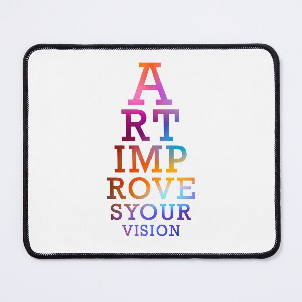 Item preview, Art Improves Your Vision Eye Chart Aesthetic - Rainbow Typography designed and sold by Lena Cox Studio.