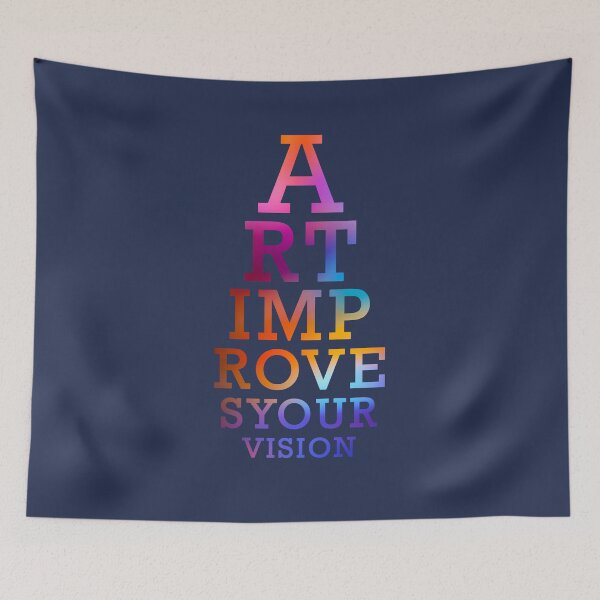 Item preview, Art Improves Your Vision Eye Chart Aesthetic - Rainbow Typography designed and sold by Lena Cox Studio.