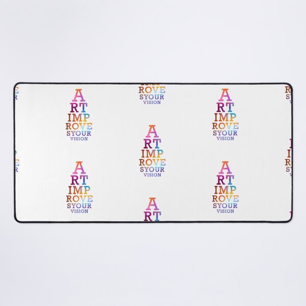 Item preview, Art Improves Your Vision Eye Chart Aesthetic - Rainbow Typography designed and sold by Lena Cox Studio.