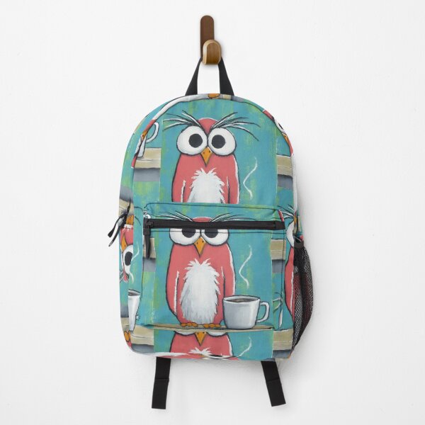 Item preview, Funny Whimsical Cartoon Owl Side-Eyeing Its Coffee Like a Fully Caffeinated Comedic Genius designed and sold by OlfactoART Studio.
