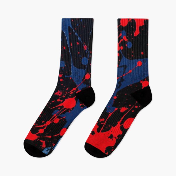 Item preview, Abstract Red Blue and Black Splatter Art designed and sold by UNK-Fatigues.