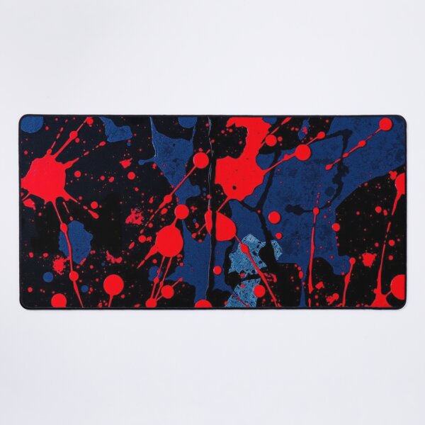 Item preview, Abstract Red Blue and Black Splatter Art designed and sold by UNK-Fatigues.