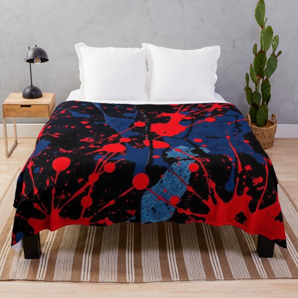 Item preview, Abstract Red Blue and Black Splatter Art designed and sold by UNK-Fatigues.
