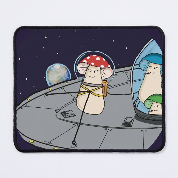 Item preview, AstroFungi and friends visiting Earth on a spaceship designed and sold by CosmicFunGirl.
