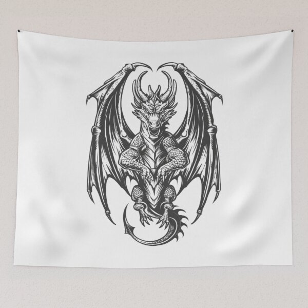 Item preview, Gothic Dragon – Shadow Lord of the Dark Realm designed and sold by AlexLineArt.