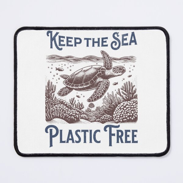 Item preview, Keep the Sea Plastic Free – Sustainable marine protection design with turtle designed and sold by Design-by-Micha.