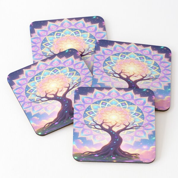 Item preview, Mystical Tree & Cosmic Mandala – Spiritual Visionary Art designed and sold by Cristhian Almanza.