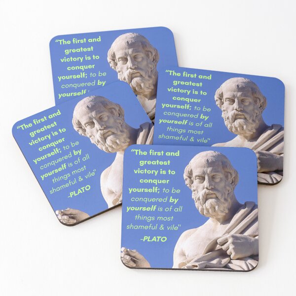 Item preview, "THE FIRST & GREATEST VICTORY IS TO CONQUER YOURSELF" -PLATO designed and sold by REALiTY WiTHiN.