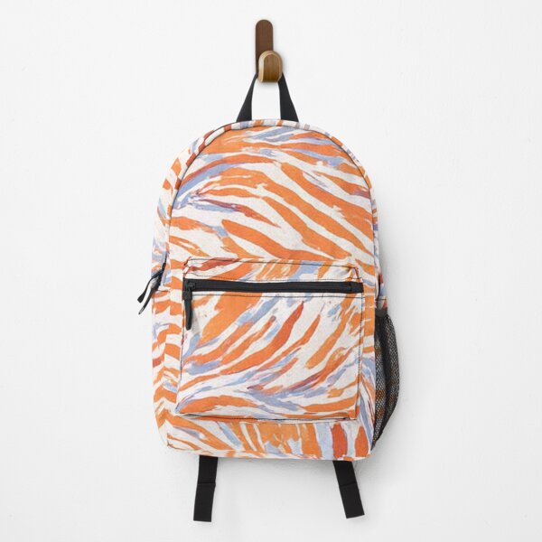Item preview, Orange and white paint wave pattern designed and sold by SassyArtistry.