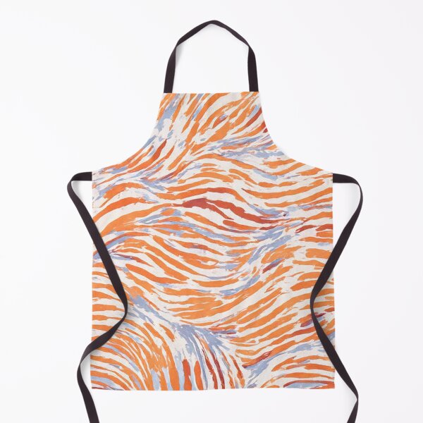 Item preview, Orange and white paint wave pattern designed and sold by SassyArtistry.