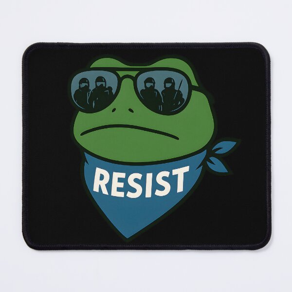 Item preview, Portland Frog – The Silent Rebel designed and sold by CalmDownZone ⭐️⭐️⭐️⭐️⭐️.