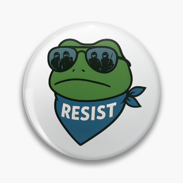 Item preview, Portland Frog – The Silent Rebel designed and sold by CalmDownZone ⭐️⭐️⭐️⭐️⭐️.
