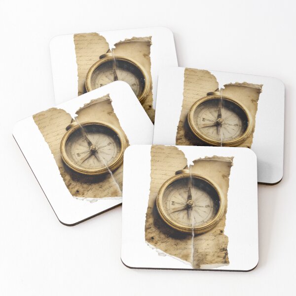 Item preview, Vintage Gold Compass Collage - Time and Adventure designed and sold by CropWear.