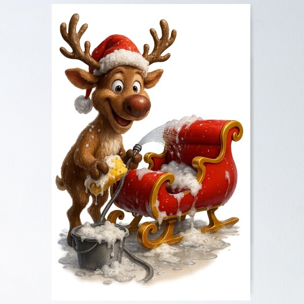 Item preview, Reindeer Car Wash designed and sold by NeonCore.