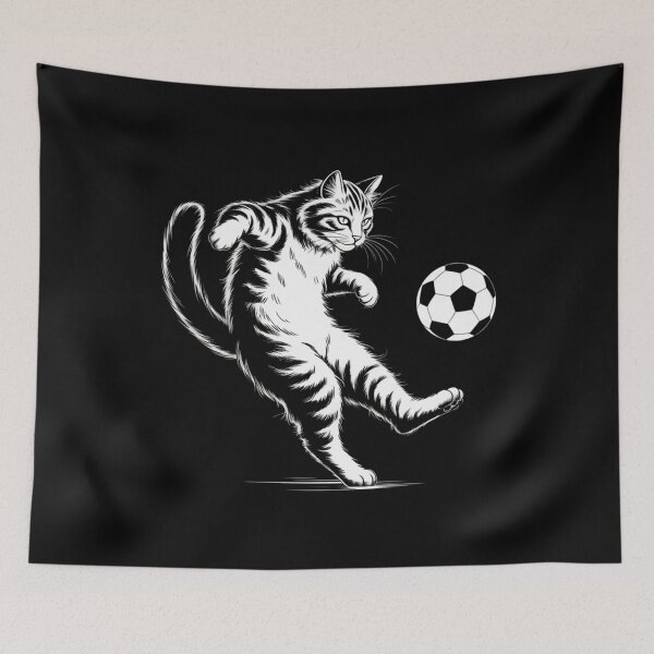 Item preview, Soccer Cat - Cute Cat Kicking a Soccer Ball Design designed and sold by Gogetgiggles.