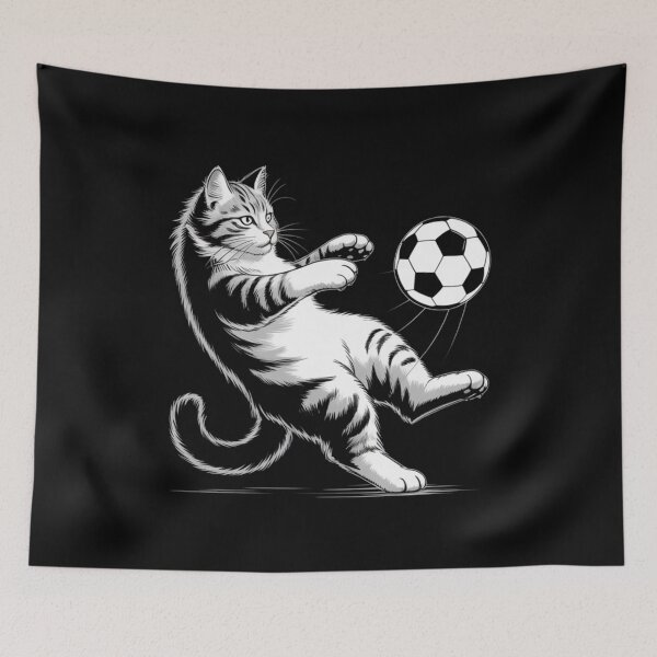 Item preview, Soccer Cat - Cute Cat Kicking a Soccer Ball Design designed and sold by Gogetgiggles.