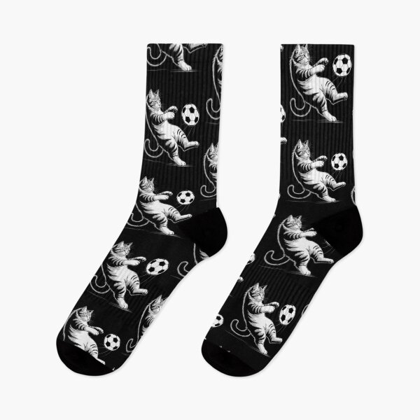 Item preview, Soccer Cat - Cute Cat Kicking a Soccer Ball Design designed and sold by Gogetgiggles.