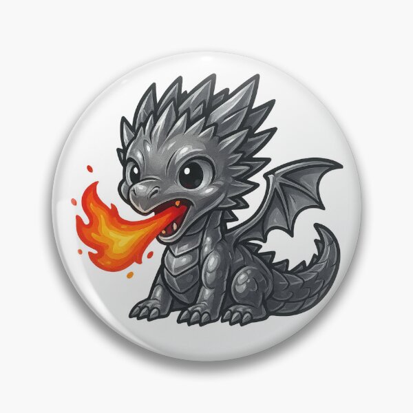 Item preview, Obsidian Flame Dragon – Kawaii Black Firebreather designed and sold by TheRealJoshD.
