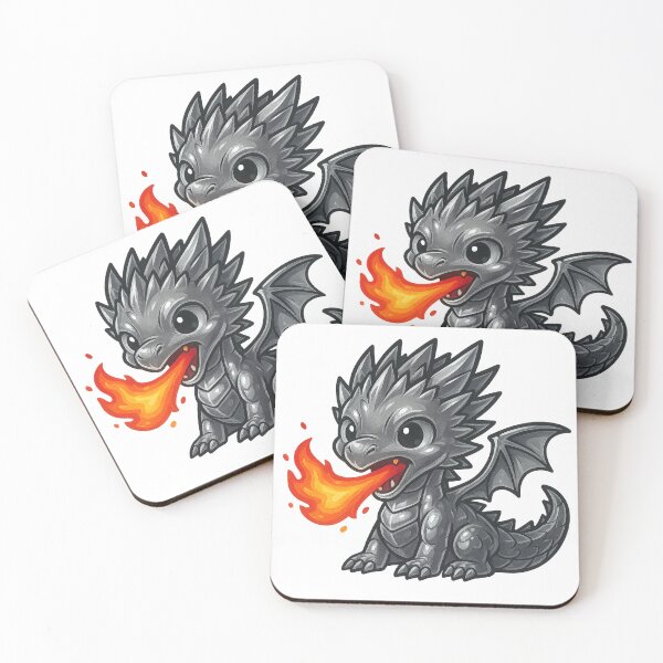Item preview, Obsidian Flame Dragon – Kawaii Black Firebreather designed and sold by TheRealJoshD.
