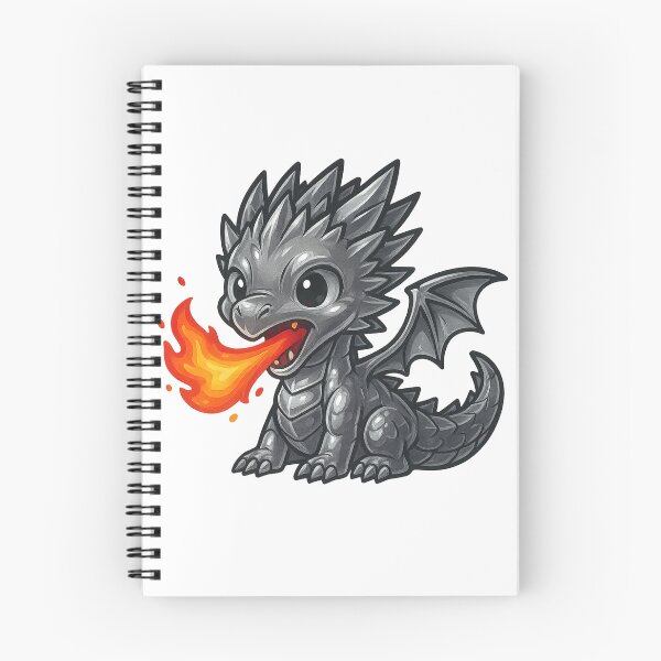 Item preview, Obsidian Flame Dragon – Kawaii Black Firebreather designed and sold by TheRealJoshD.