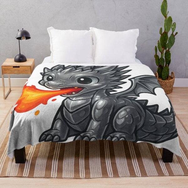 Item preview, Obsidian Flame Dragon – Kawaii Black Firebreather designed and sold by TheRealJoshD.