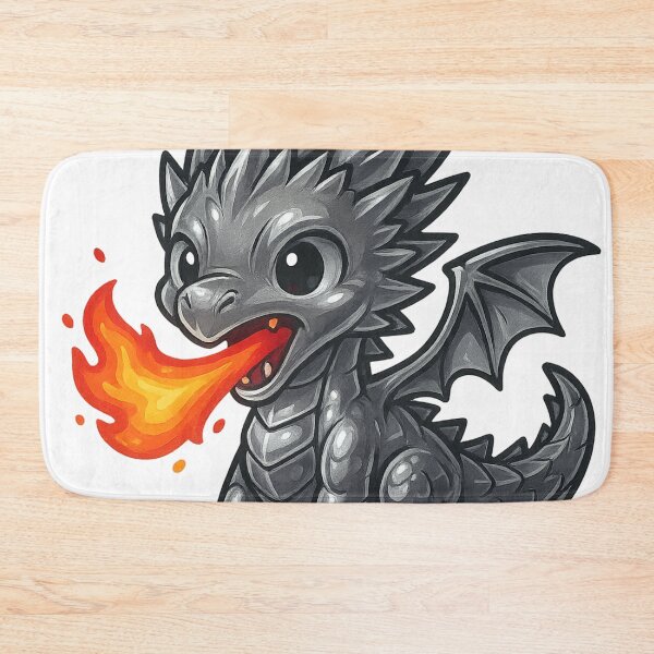 Item preview, Obsidian Flame Dragon – Kawaii Black Firebreather designed and sold by TheRealJoshD.