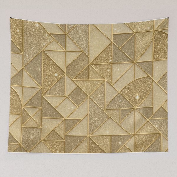 Item preview, Gold geometric shapes with glitter texture designed and sold by SassyArtistry.