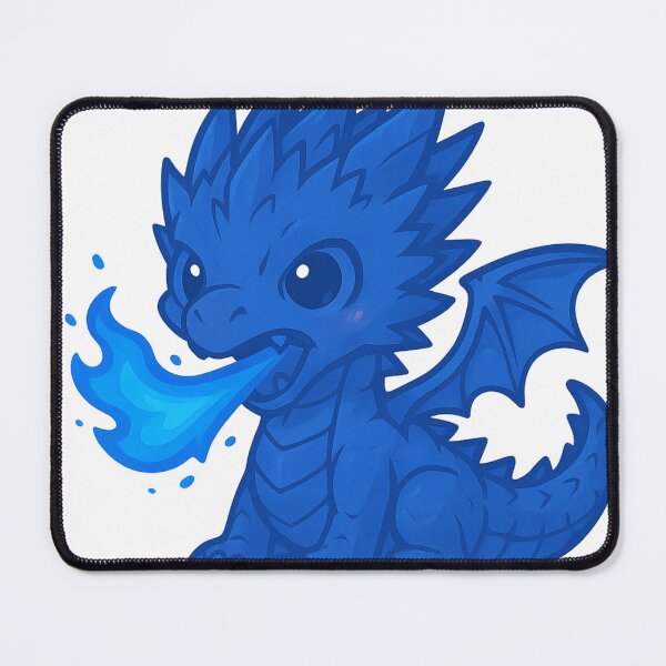 Item preview, Sapphire Flame Dragon – Kawaii Blue Fire Baby designed and sold by TheRealJoshD.