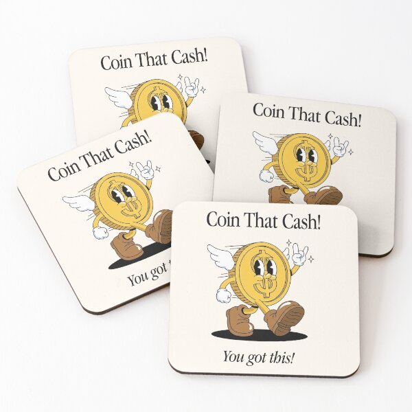 Item preview, Coin That Cash! Flying Retro Coin Money Mascot designed and sold by HoopeStylee.