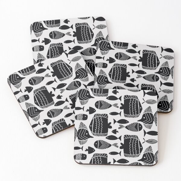 Item preview, Modern Black Fish Pattern Minimalist Ocean Phone Case designed and sold by Feral Confetti.