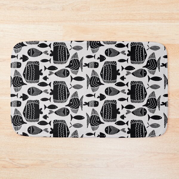Item preview, Modern Black Fish Pattern Minimalist Ocean Phone Case designed and sold by Feral Confetti.