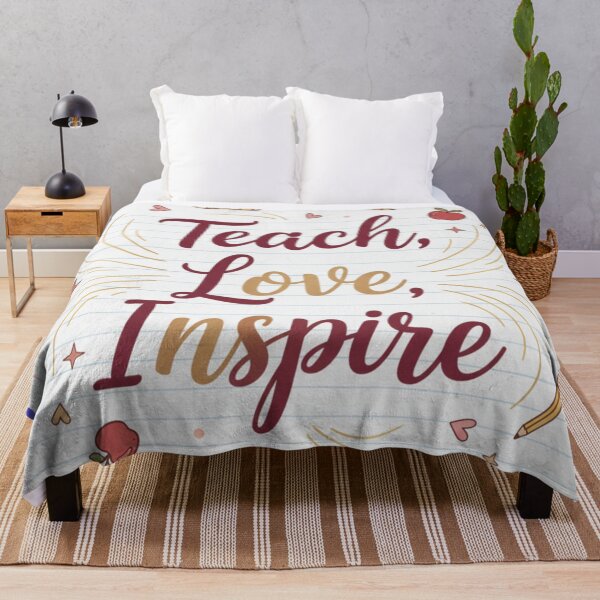 Item preview, Teach Love Inspire | Teacher Quote Art | Classroom Decor designed and sold by TrackinDaTrends.