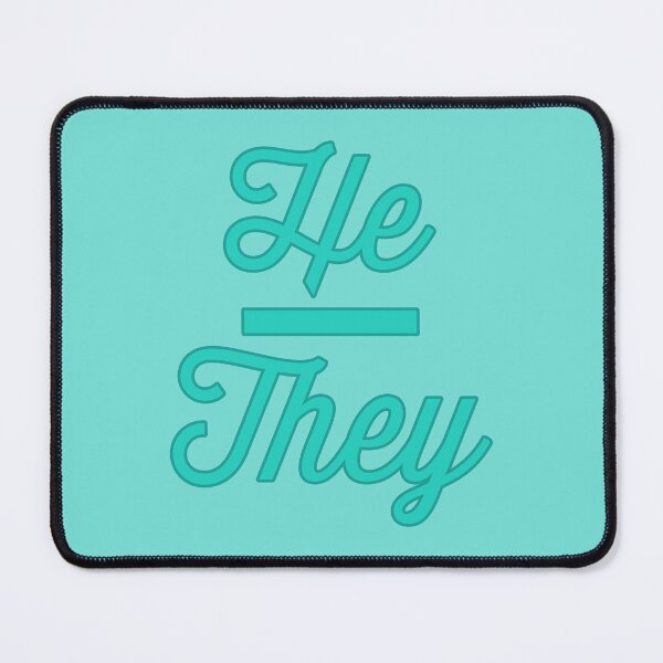Item preview, He They Prounouns - Teal designed and sold by sillyjess.
